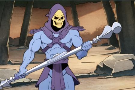 16405-184104258-skeletor, cowboy_shot, foreshortening, holding_staff, solo, wasteland.png